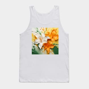 WHITE AND GREEN SAFFRON Tank Top